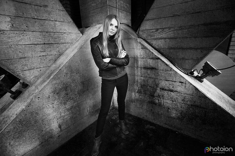 X-woman taken slightly from above with wide abgle lens by Ion Paciu, tutor at Photoion Photography School