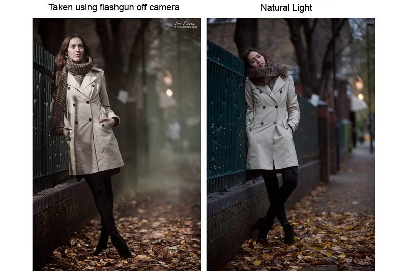 speedlite flashgun photography workshop natural light comparison