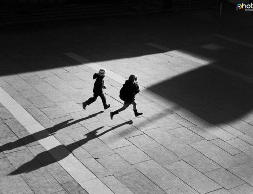 Street photography workshop running kids Royal National Theatre