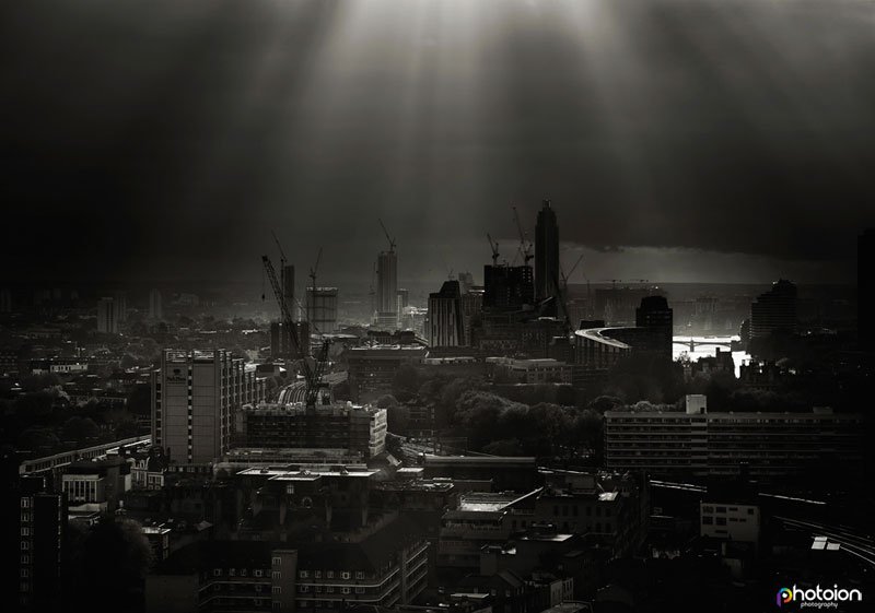 Another dramatic cityscape taken through a window of our classroom during a photography course