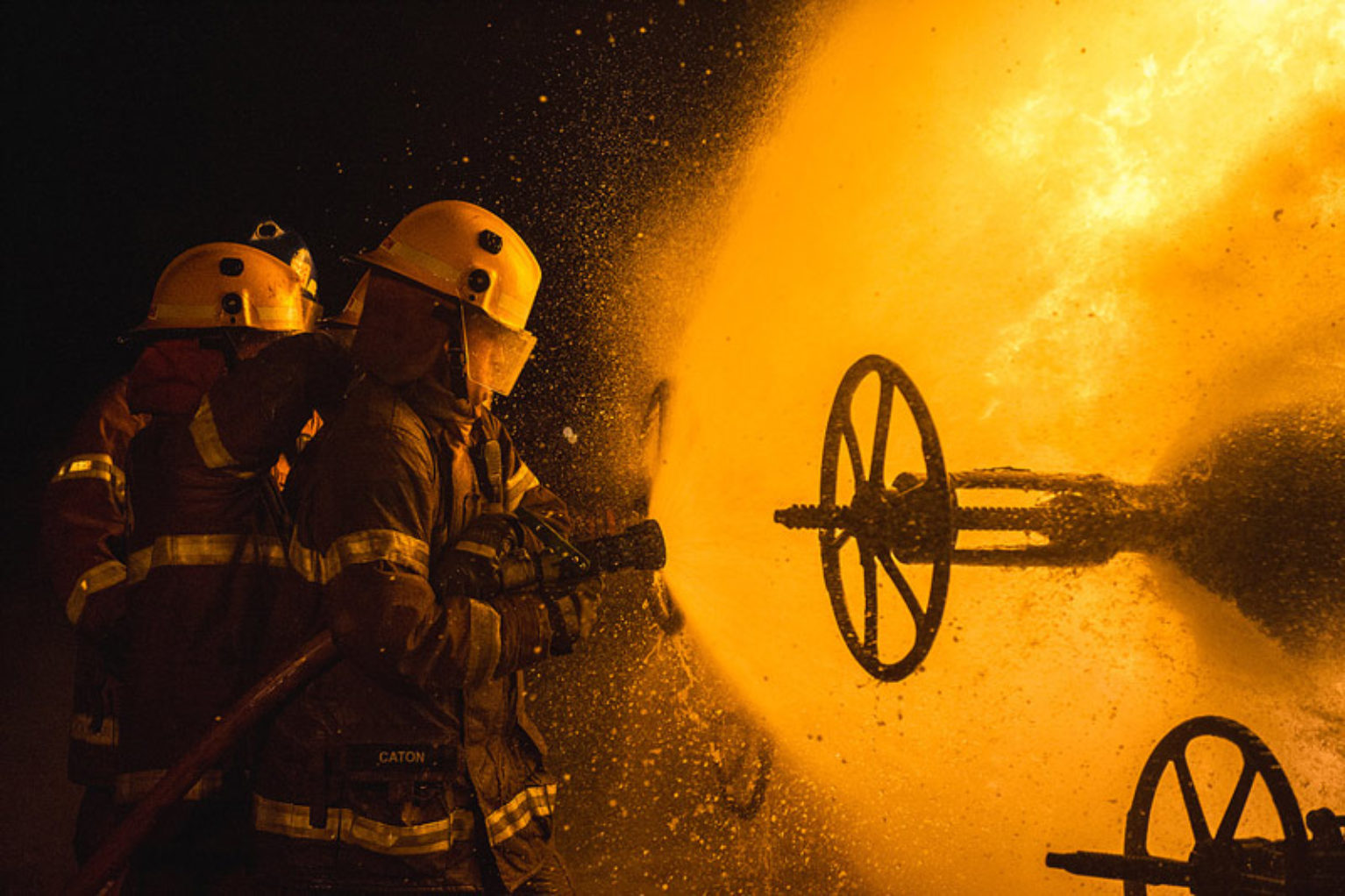 Christopher Chan image of fire fighters