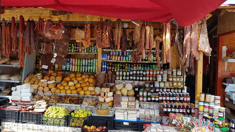 food-stalls-meats photography holiday in Romania