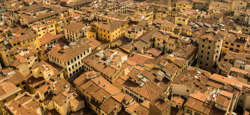 Summer Florence rooftops from the top of the Giotto's Campanile